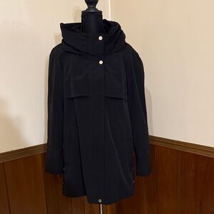 Gallery New York Black Hooded Coat Women’s Small – EUC